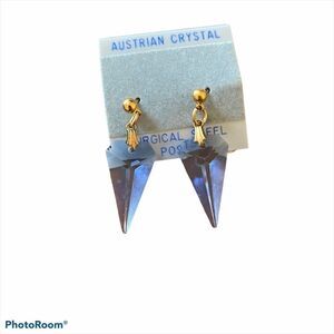 Australian Crystal Blue Earrings New